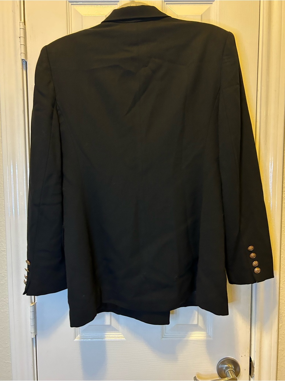 Lauren Ralph Lauren Black Double-Breasted Crest Sport Coat with Gold Buttons - Picture 7 of 12
